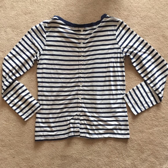 Splendid button back striped tee - Picture 3 of 4